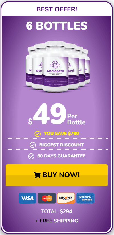 memopezil 6 bottles price